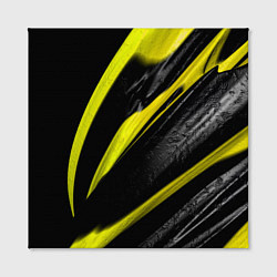 Холст квадратный Жёлтая и Чёрная Масляная Краска, цвет: 3D-принт — фото 2
