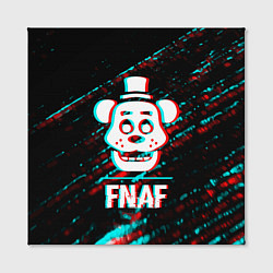 Холст квадратный FNAF в стиле Glitch Баги Графики на темном фоне, цвет: 3D-принт — фото 2