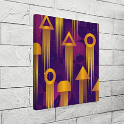 Холст квадратный Игровые геометрические фигуры, цвет: 3D-принт — фото 2