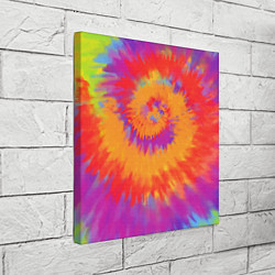 Холст квадратный Тай дай в радуге, цвет: 3D-принт — фото 2