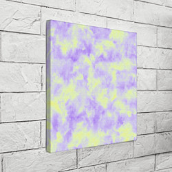 Холст квадратный Нежный желто-фиолетовый тай дай, цвет: 3D-принт — фото 2