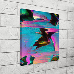 Холст квадратный Multicolored vanguard glitch, цвет: 3D-принт — фото 2