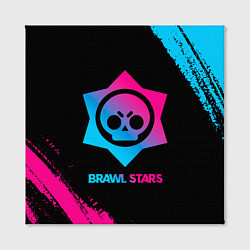 Холст квадратный Brawl Stars Neon Gradient, цвет: 3D-принт — фото 2