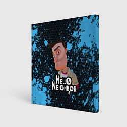 Холст квадратный Hello Neighbor Привет сосед Ник Рот, цвет: 3D-принт