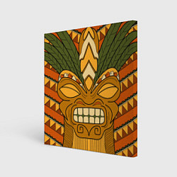 Холст квадратный Polynesian tiki ANGRY, цвет: 3D-принт