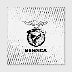 Холст квадратный Benfica с потертостями на светлом фоне, цвет: 3D-принт — фото 2
