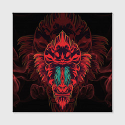 Холст квадратный Красная обезьяна, цвет: 3D-принт — фото 2