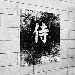 Холст квадратный Иероглиф samurai, цвет: 3D-принт — фото 2