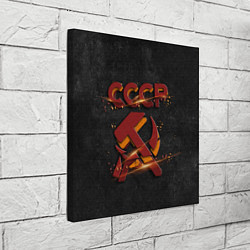 Холст квадратный Серп и молот символ СССР, цвет: 3D-принт — фото 2