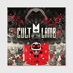 Холст квадратный Собрание Культа - Cult of the lamb, цвет: 3D-принт — фото 2