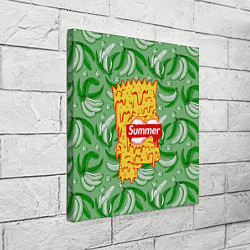 Холст квадратный Барт Симпсон - Summer, цвет: 3D-принт — фото 2
