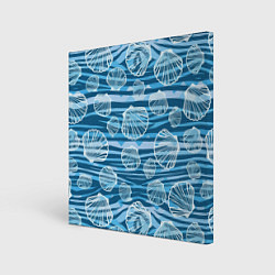 Картина квадратная Паттерн из створок ракушки - океан
