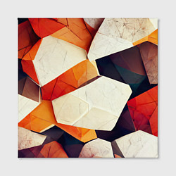 Холст квадратный Объёмная геометрическая абстракция, цвет: 3D-принт — фото 2