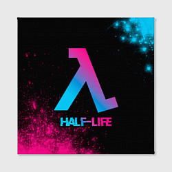 Холст квадратный Half-Life - neon gradient, цвет: 3D-принт — фото 2