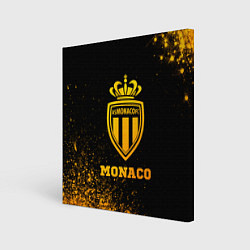 Холст квадратный Monaco - gold gradient, цвет: 3D-принт