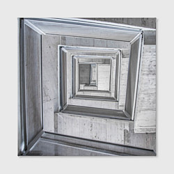 Холст квадратный Абстрактная спираль из блоков, цвет: 3D-принт — фото 2