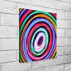 Холст квадратный Кругообразные абстрактные лучи, цвет: 3D-принт — фото 2