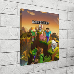 Холст квадратный Александр Minecraft, цвет: 3D-принт — фото 2
