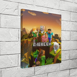 Холст квадратный Алексей Minecraft, цвет: 3D-принт — фото 2