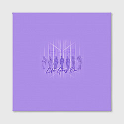 Холст квадратный BTS live goes on purple, цвет: 3D-принт — фото 2
