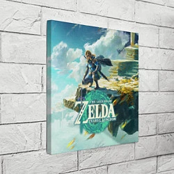 Холст квадратный The Legend of Zelda: Tears of the Kingdom Линк, цвет: 3D-принт — фото 2