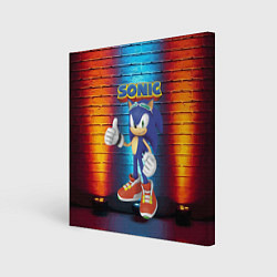 Картина квадратная Sonic - Hedgehog - Video game - жест