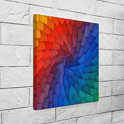 Холст квадратный Листы цветной бумаги, цвет: 3D-принт — фото 2