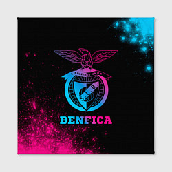 Холст квадратный Benfica - neon gradient, цвет: 3D-принт — фото 2