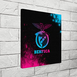 Холст квадратный Benfica - neon gradient, цвет: 3D-принт — фото 2