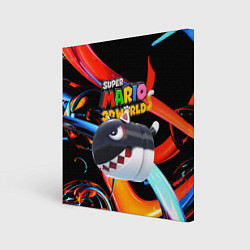 Картина квадратная Cat Bullet Bill - Super mario 3D World - Nintendo