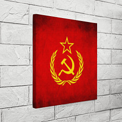 Холст квадратный СССР - старый флаг, цвет: 3D-принт — фото 2