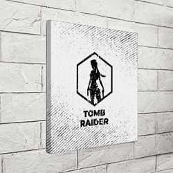 Холст квадратный Tomb Raider с потертостями на светлом фоне, цвет: 3D-принт — фото 2