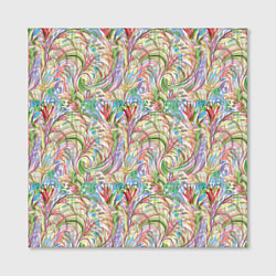 Холст квадратный Абстракция полевые цветы акварель, цвет: 3D-принт — фото 2
