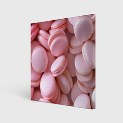 Холст квадратный Красные и розовые кексы, цвет: 3D-принт