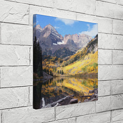 Холст квадратный Красивая река между гор, цвет: 3D-принт — фото 2