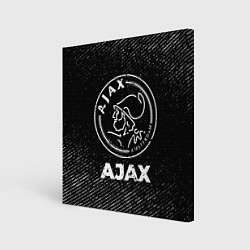 Холст квадратный Ajax с потертостями на темном фоне, цвет: 3D-принт
