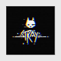 Холст квадратный Stray glitch logo, цвет: 3D-принт — фото 2