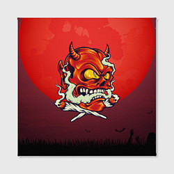 Холст квадратный Красный дьявол, цвет: 3D-принт — фото 2