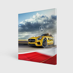 Картина квадратная Mercedes AMG V8 Biturbo на трассе