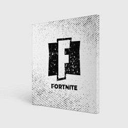 Картина квадратная Fortnite с потертостями на светлом фоне