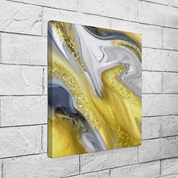 Холст квадратный Благородный серо-золотой мрамор, цвет: 3D-принт — фото 2