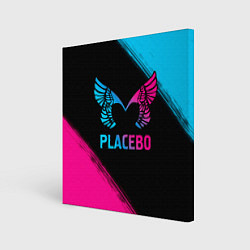 Холст квадратный Placebo - neon gradient, цвет: 3D-принт