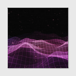 Холст квадратный Retro wave night, цвет: 3D-принт — фото 2
