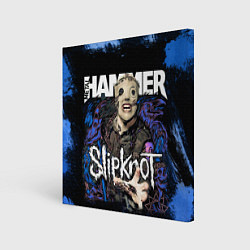 Холст квадратный Slipknot hammer blue, цвет: 3D-принт