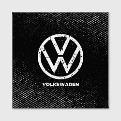 Холст квадратный Volkswagen с потертостями на темном фоне, цвет: 3D-принт — фото 2