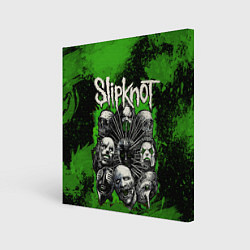 Картина квадратная Slipknot green abstract