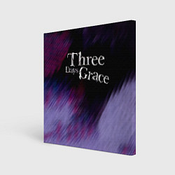 Холст квадратный Three Days Grace lilac, цвет: 3D-принт
