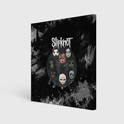 Холст квадратный Black slipknot, цвет: 3D-принт