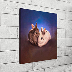 Холст квадратный Кроличьи нежности, цвет: 3D-принт — фото 2