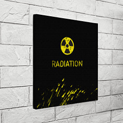 Холст квадратный Radiation - радиационная опасность, цвет: 3D-принт — фото 2